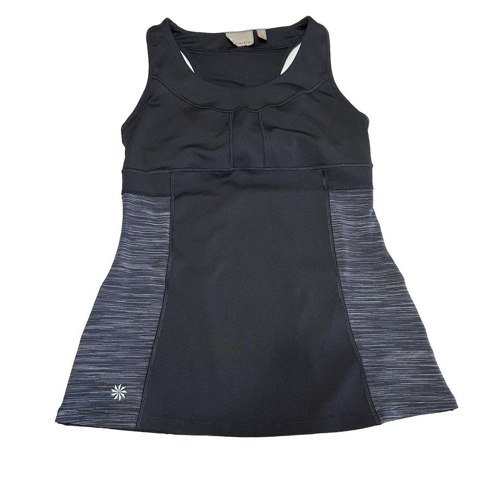 Athleta High Support All Sport Tank Womens S Black Activewear Training Trail